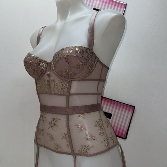 🔥Victoria’s Secret lingerie corset sz 32C collection 09/17 New - Picture 3 of 6